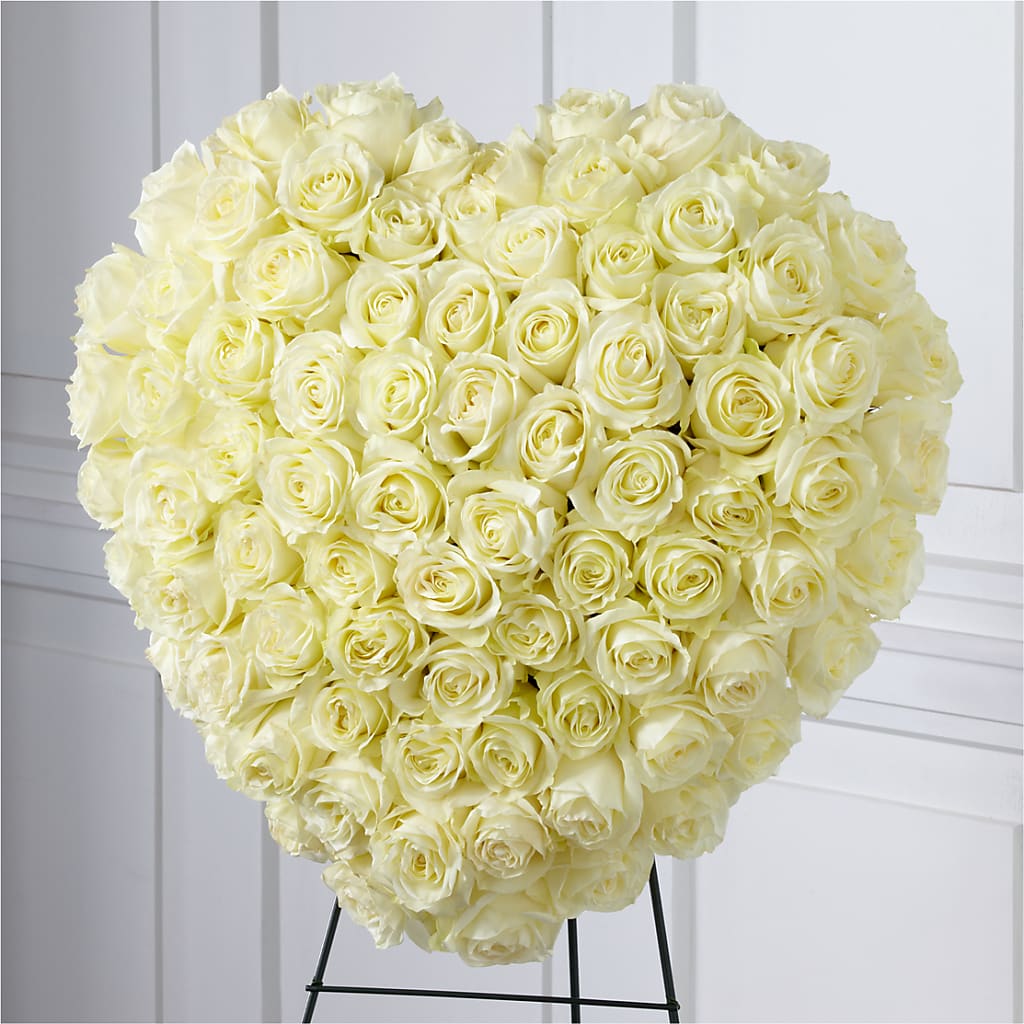 Elegant Remembrance Standing Heart – Flower Loft, Southfield MI