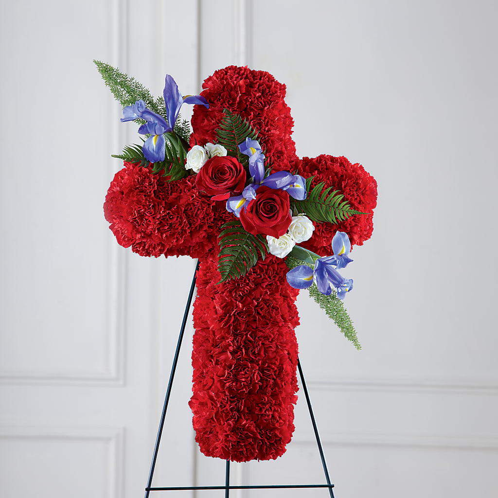 Faithful Hero Floral Cross – Flower Loft, Southfield MI