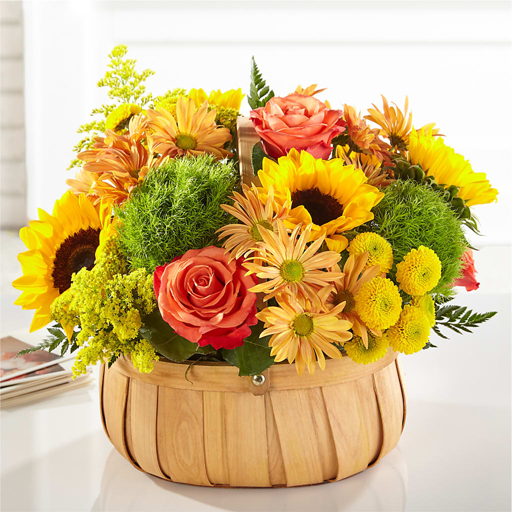 Harvest Sunflower Basket – Flower Loft, Southfield MI