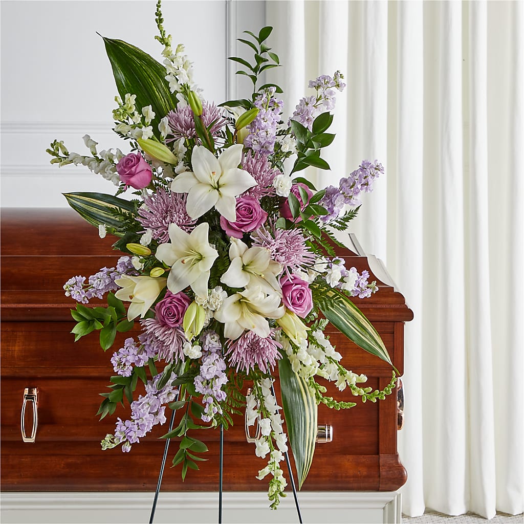 Grateful Hearts Standing Spray – Flower Loft, Southfield MI