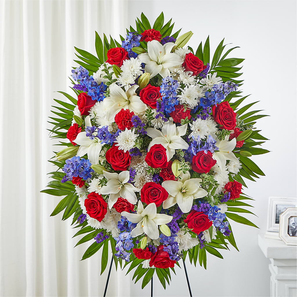 Cherished Service Standing Spray – Flower Loft, Southfield MI