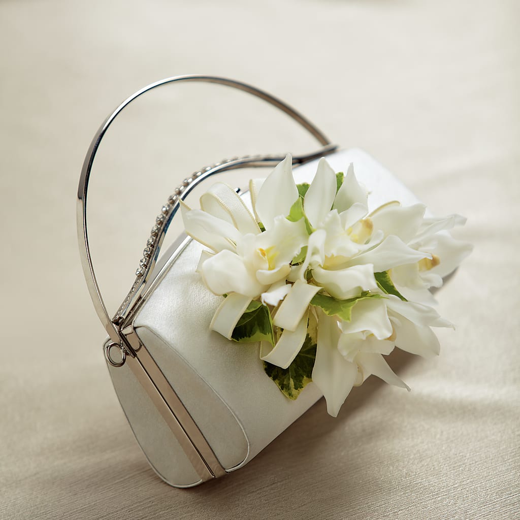 White Purse Decor – Flower Loft, Southfield MI