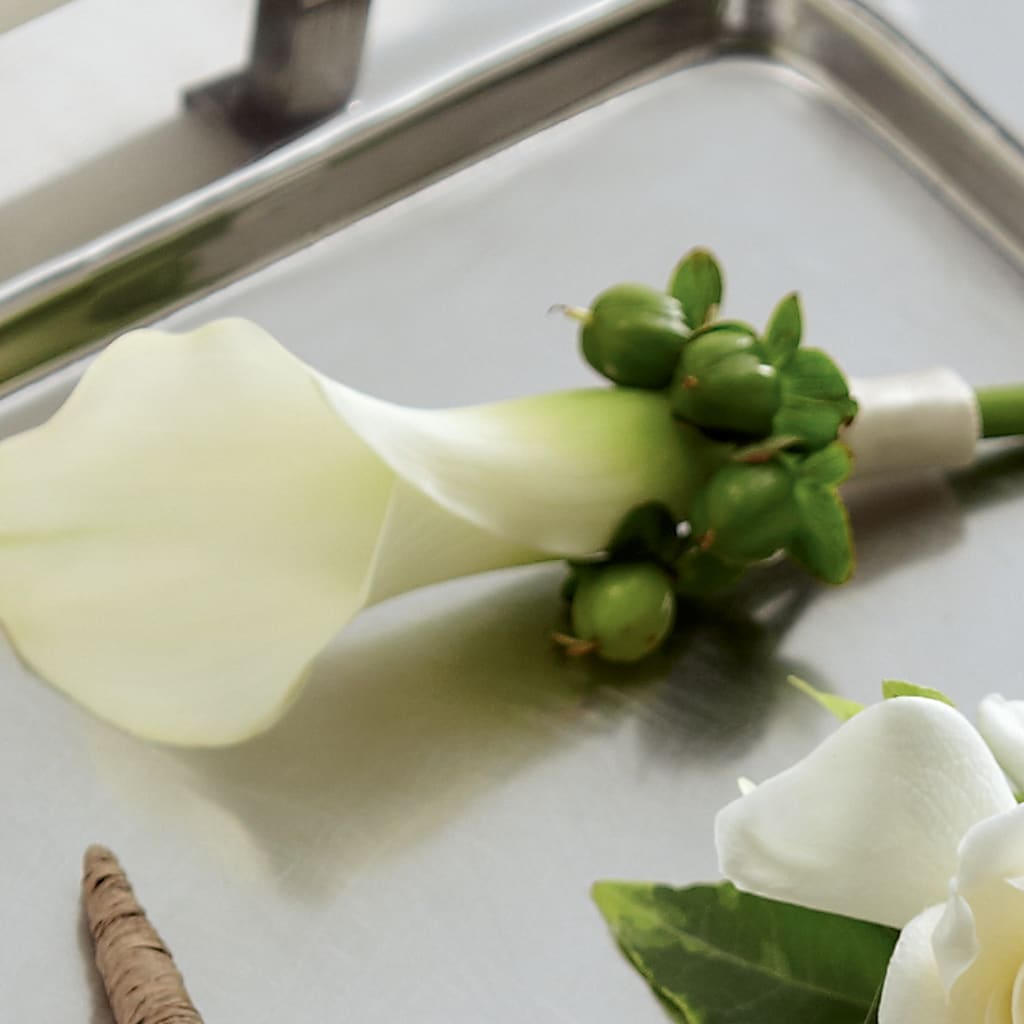White Calla Boutonniere – Flower Loft, Southfield MI