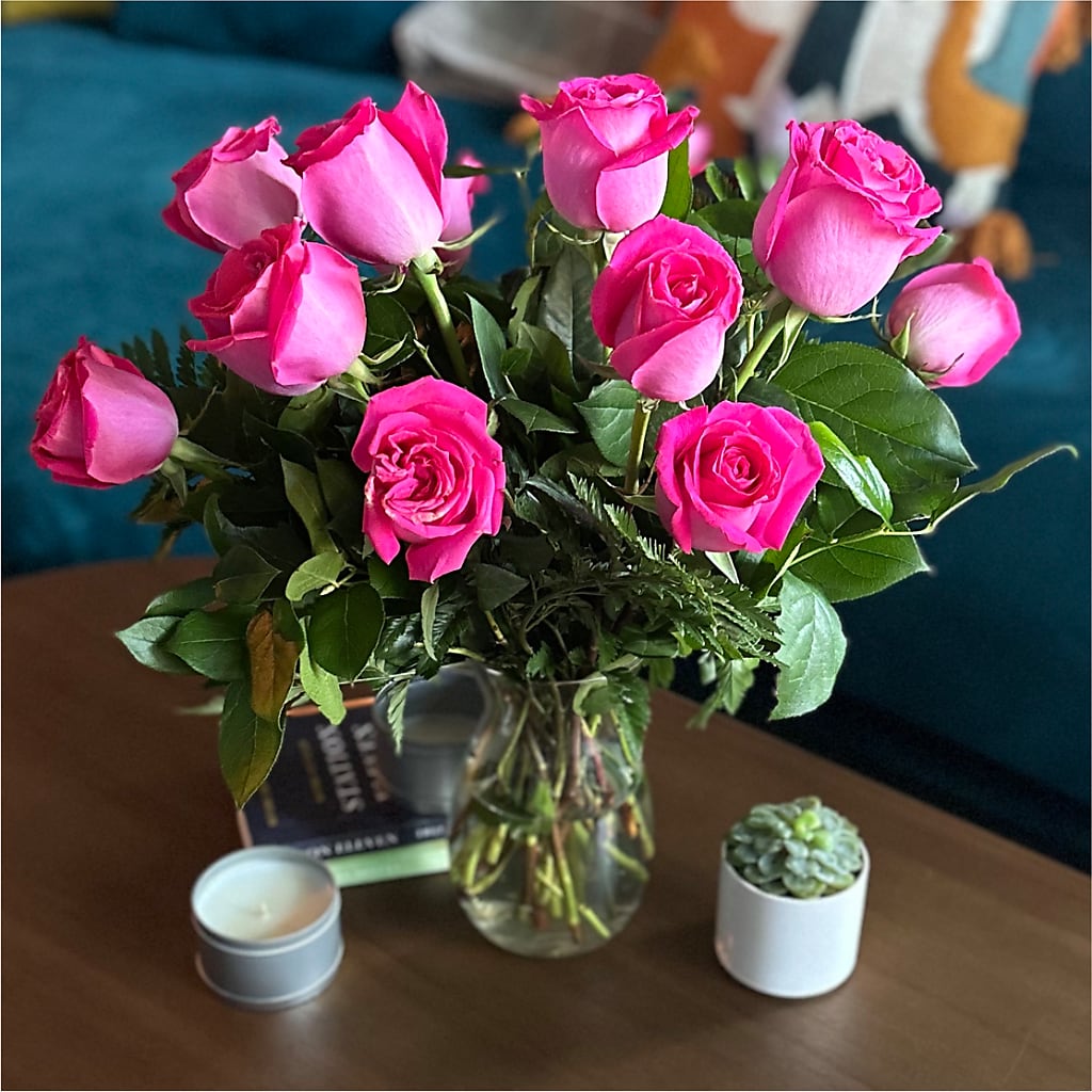 Long Stem Pink Rose Bouquet –  Flower Loft, Southfield MI