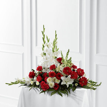 Crimson & White Arrangement –  Flower Loft, Southfield MI