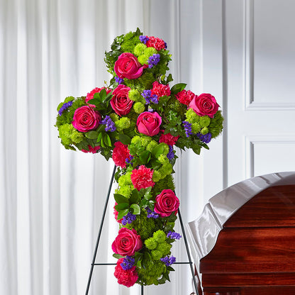 Tribute Rose Floral Cross –  Flower Loft, Southfield MI