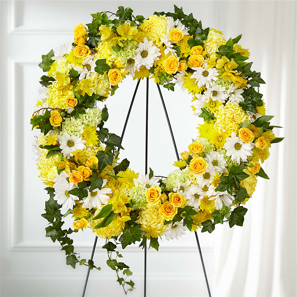 Golden Remembrance Wreath –  Flower Loft, Southfield MI