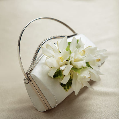 White Purse Decor –  Flower Loft, Southfield MI